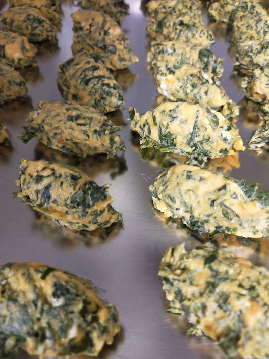 Spinach, Goat Cheese & Roasted Sweet Potato Pierogi - Gourmet Vegetarian - olitory